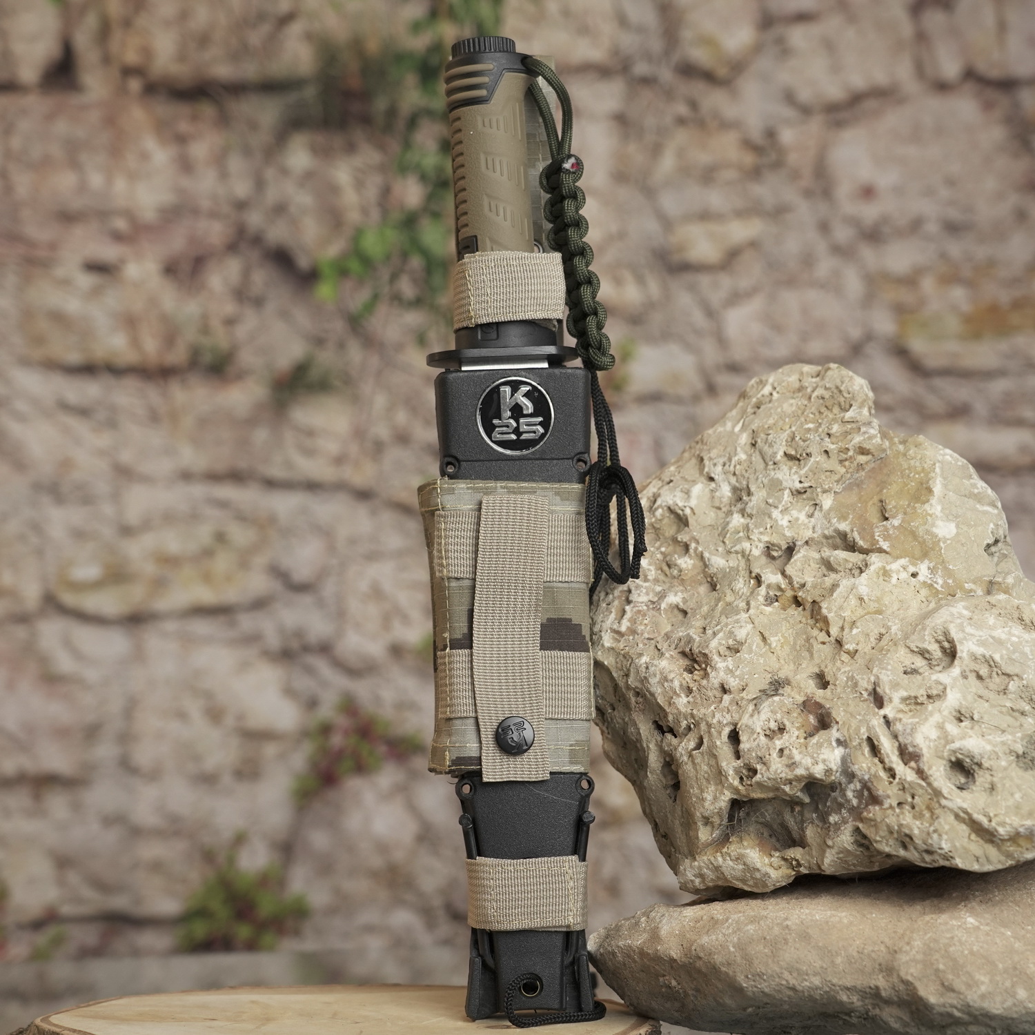 Cuchillo Táctico de Supervivencia K25 Thunder I + Paracord SURVIVOR - Imagen 8