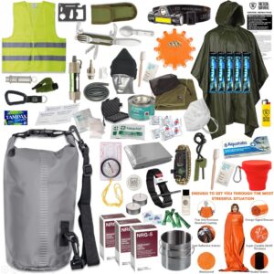 Waterproof DRYBAG-10L Mochilas emergencia 72h (1 persona) - 60 piezas