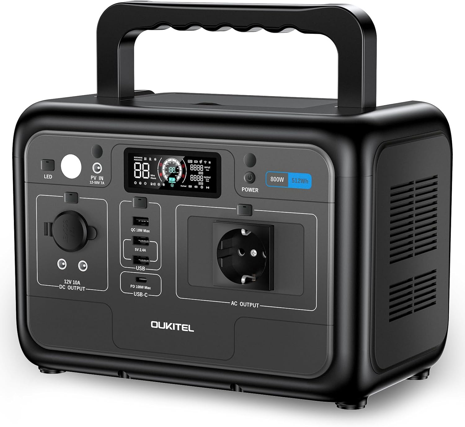 PowerStation OUKITEL P800 Portable Power Station 800W | 512Wh - Imagen 3